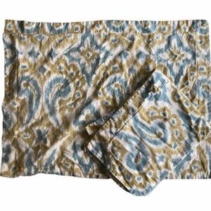 Pottery Barn Set Lot 2 Standard Pillow Sham Pillowcase Floral Linen Cotton NEW